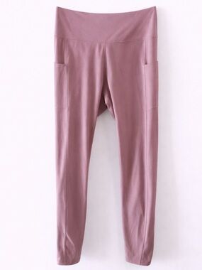 Fengway Leggings L High Waisted Pocket Stretch Pink Activewear Gym